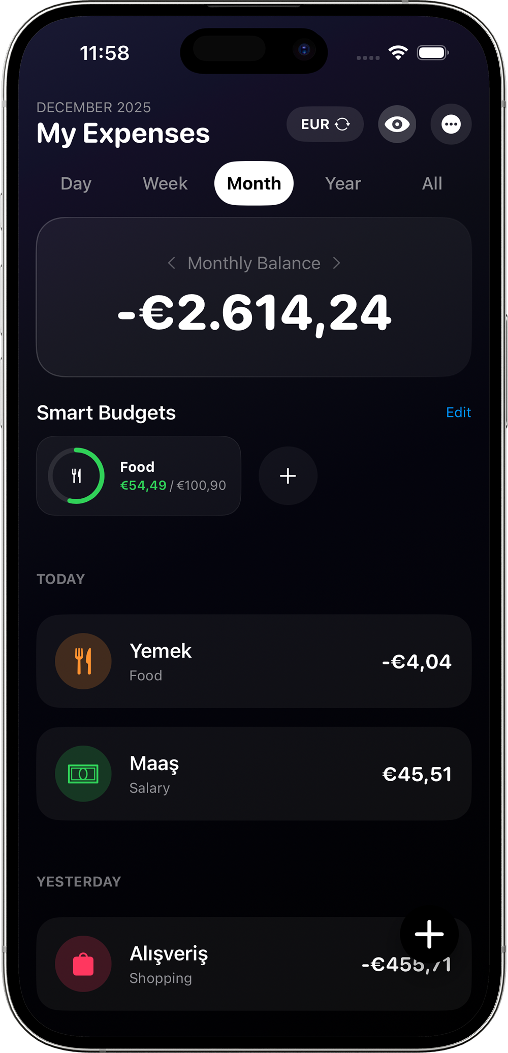 Flux App Interface on iPhone